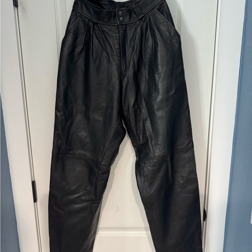North Beach Leather Classic Black Trousers